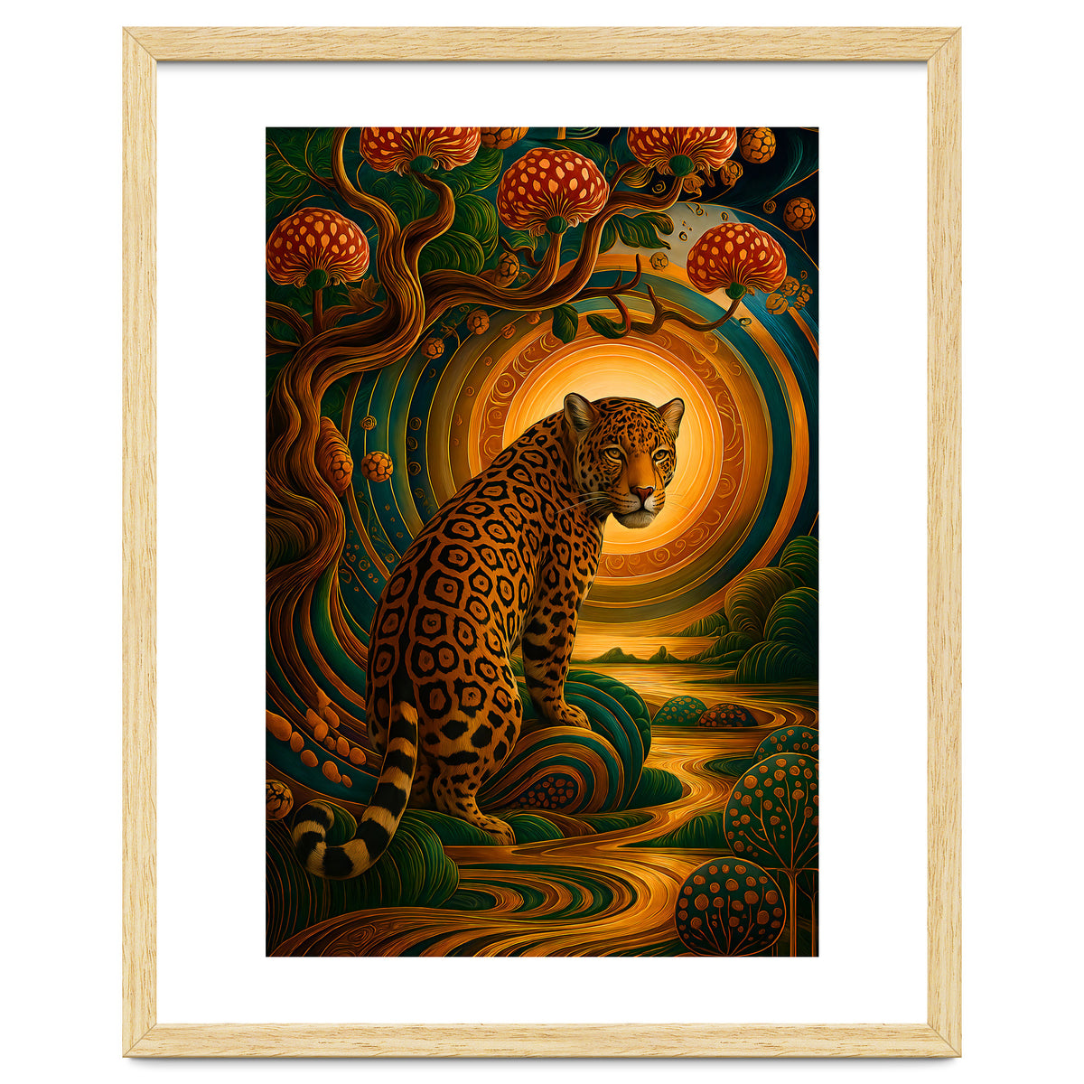 Leopard in Retro Contemporary Aesthetics