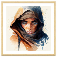 Watercolor Tuareg Woman #1