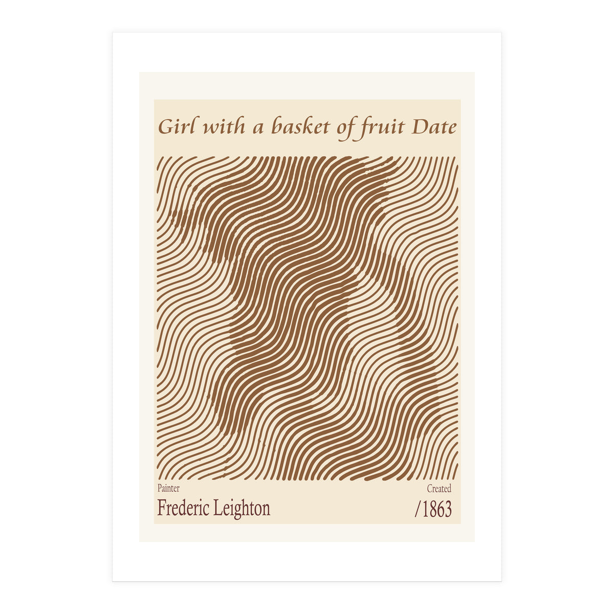 Girl With A Basket Of Fruit Date – Frederic Leighton (1863) (Print Only)