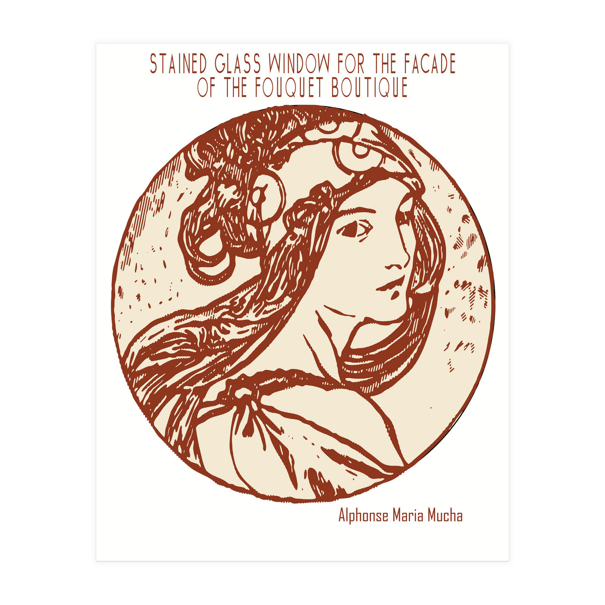 Stained Glass Window For The Facade Of The Fouquet Boutique – (Print Only)