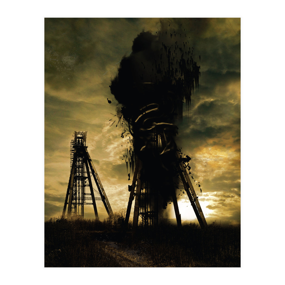 Oil Gusher Collage (Print Only)