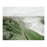 Tourists walking along the waterfall - Iceland (Print Only) thumbnail