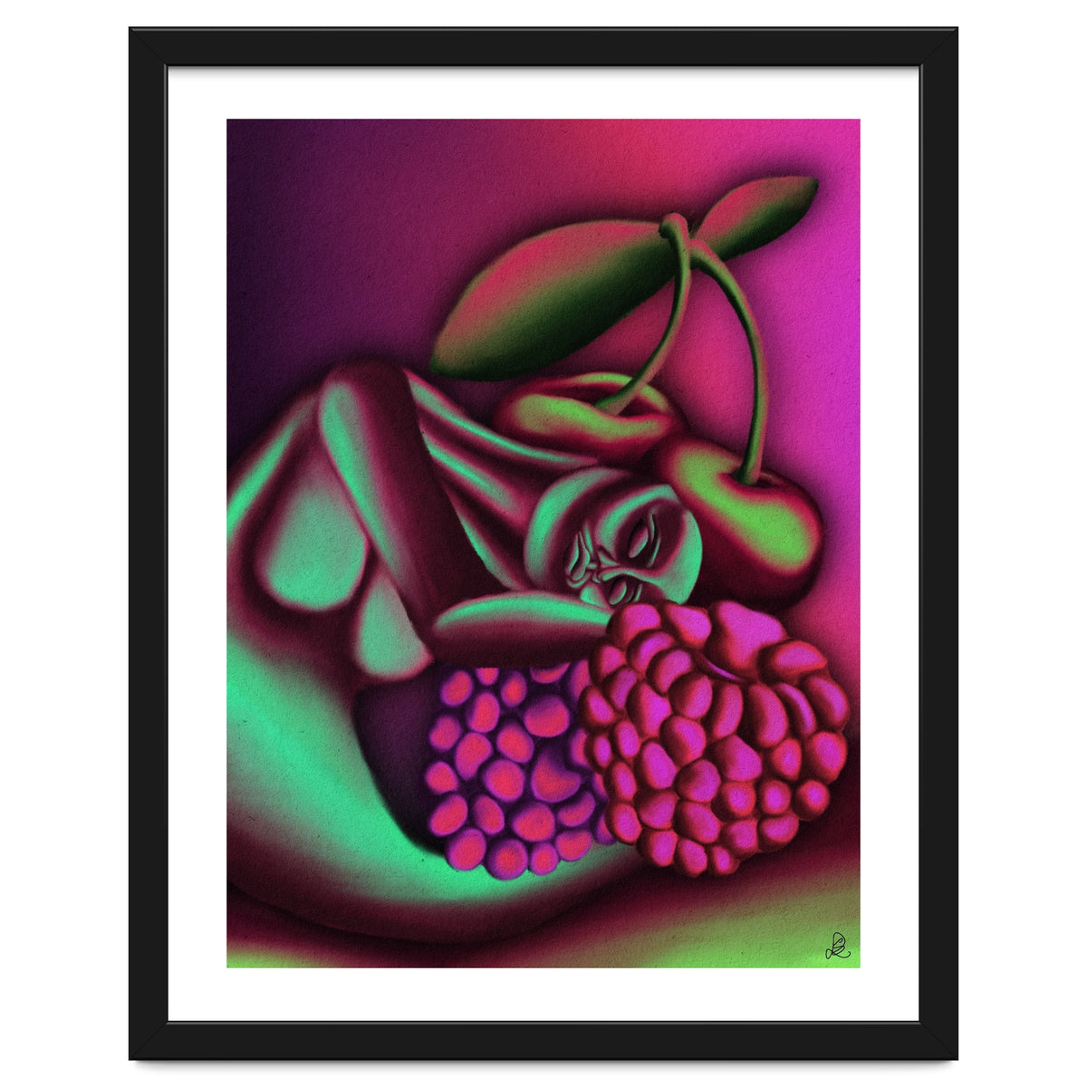 Sleepy Among The Berries And Cherries