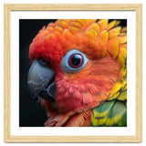 Close Up Sun Conure Parrot Eye Feathers thumbnail