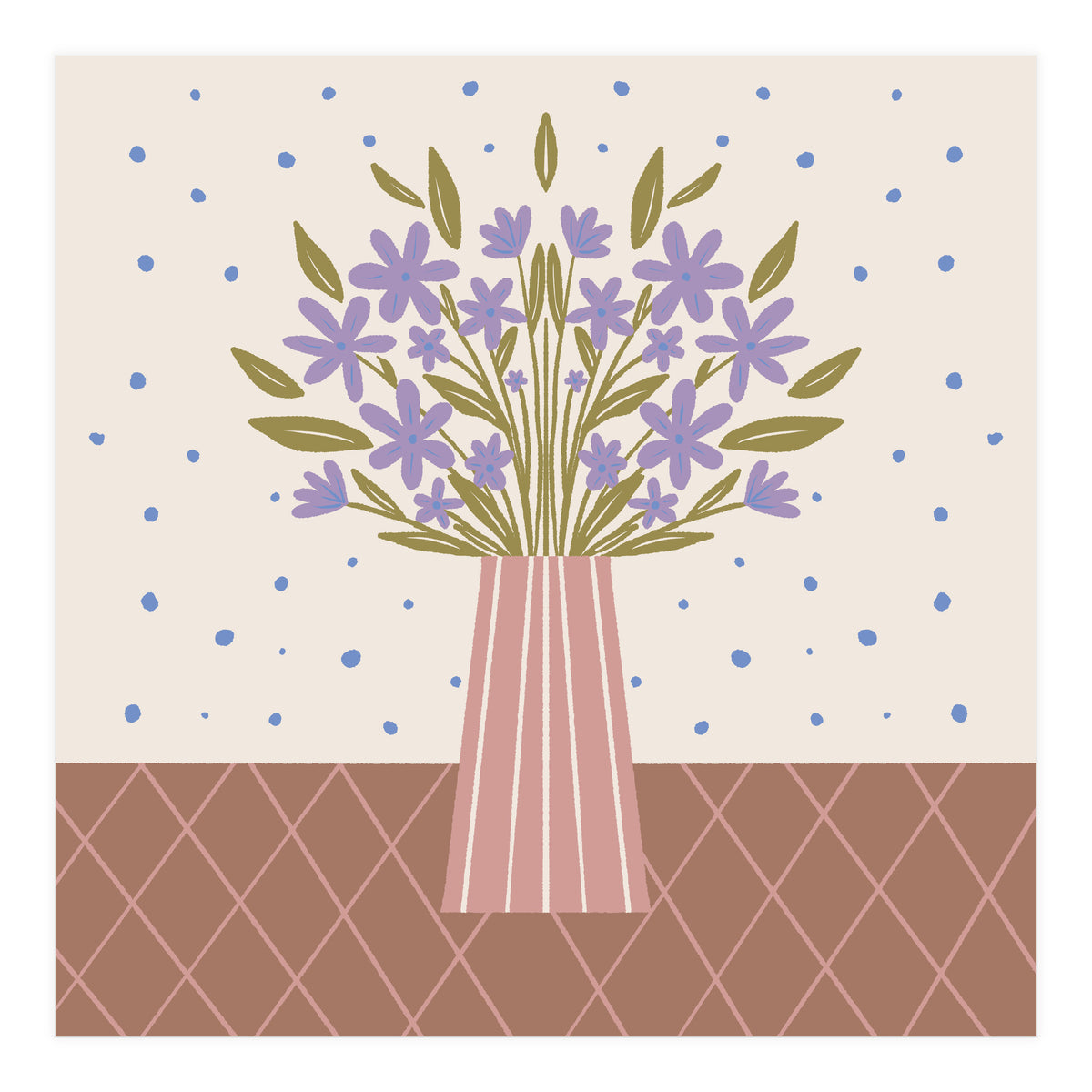 Flower Vase Mocha Mousse (Print Only)