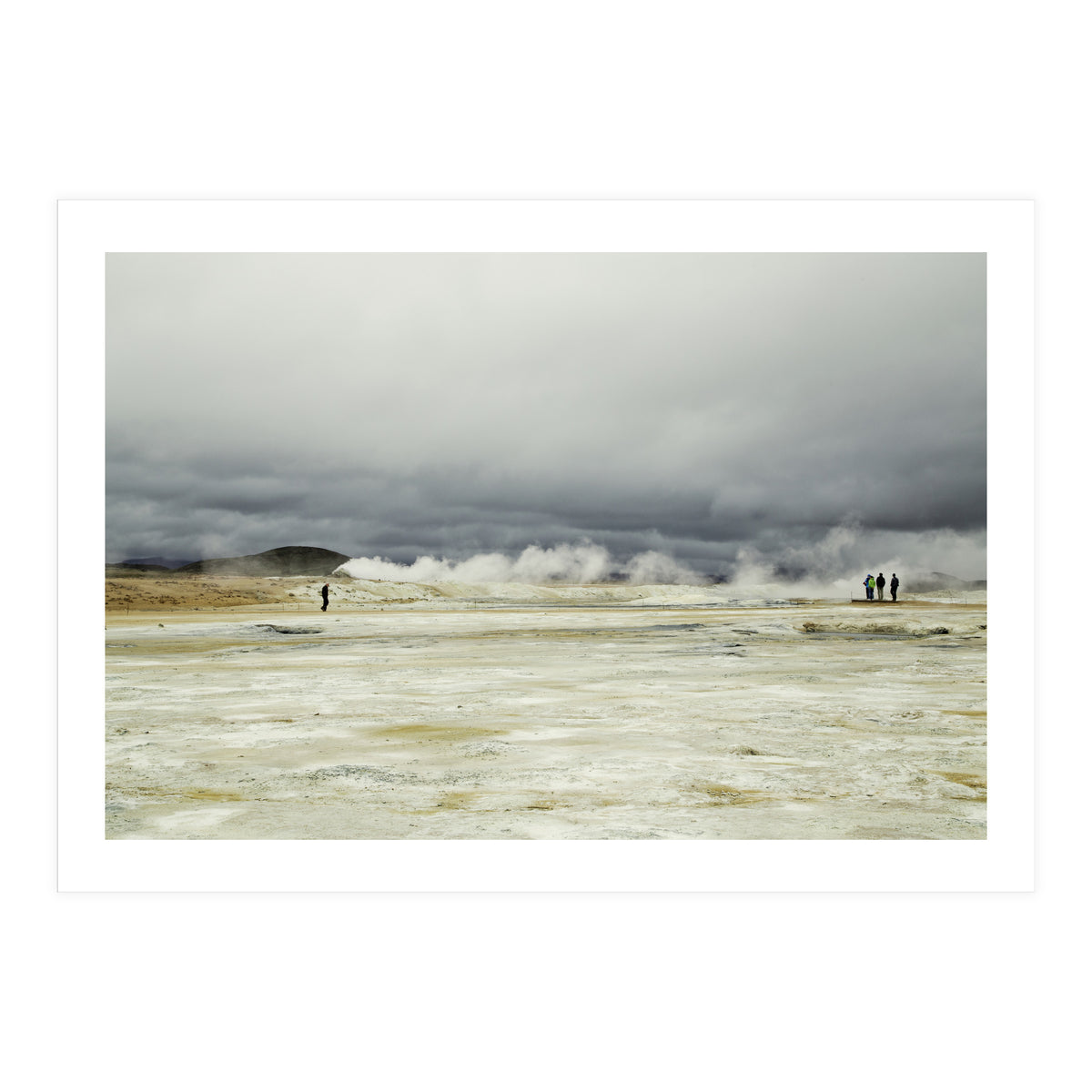 Tourists at the volcano steam spot - Iceland (Print Only)