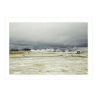 Tourists at the volcano steam spot - Iceland (Print Only)