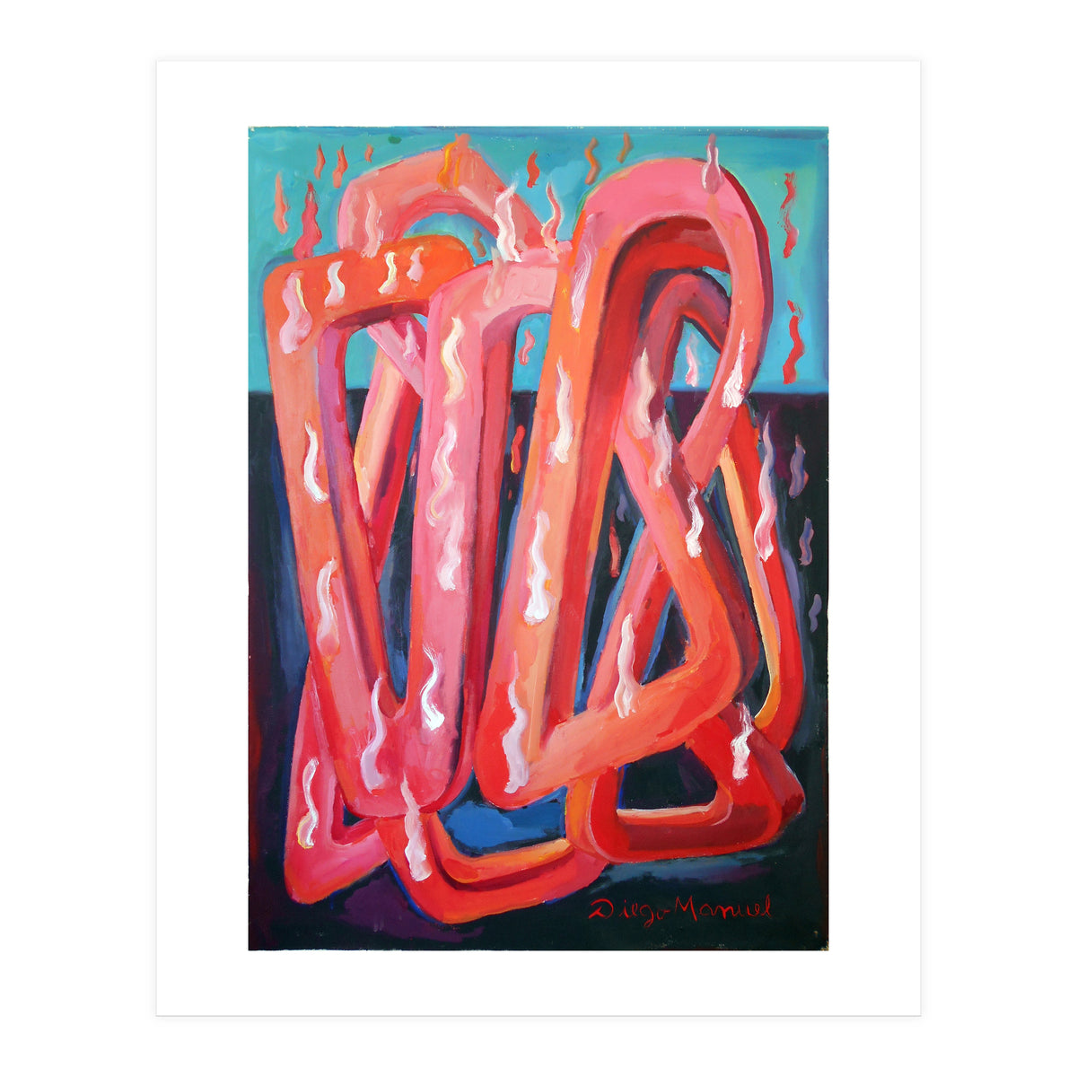 Formas En El Fuego 1 (Print Only)