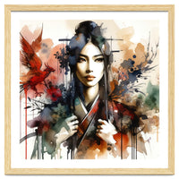 Phoenix Spirit Asian Warrior Portrait