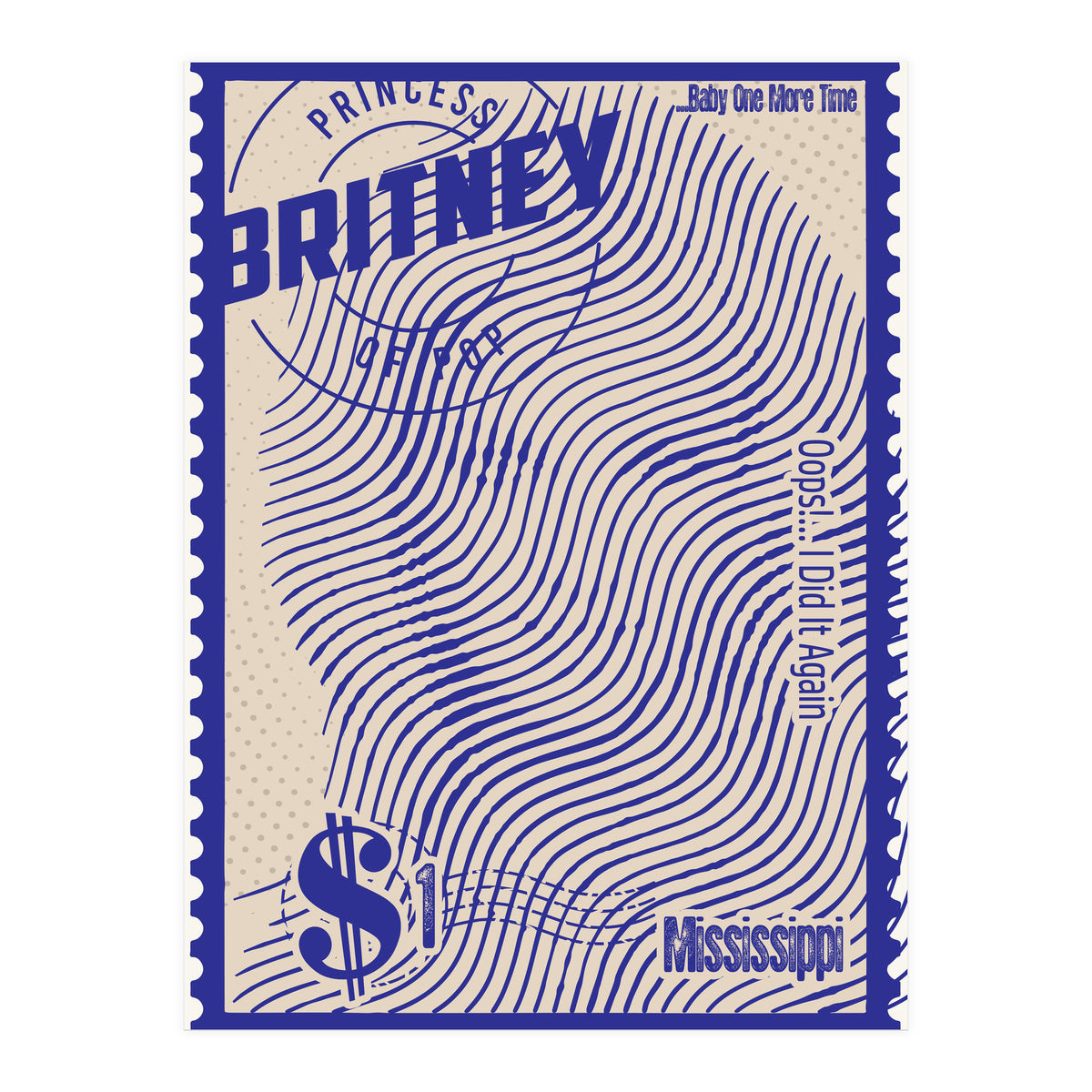Britney Spears Stamps Art (Print Only)