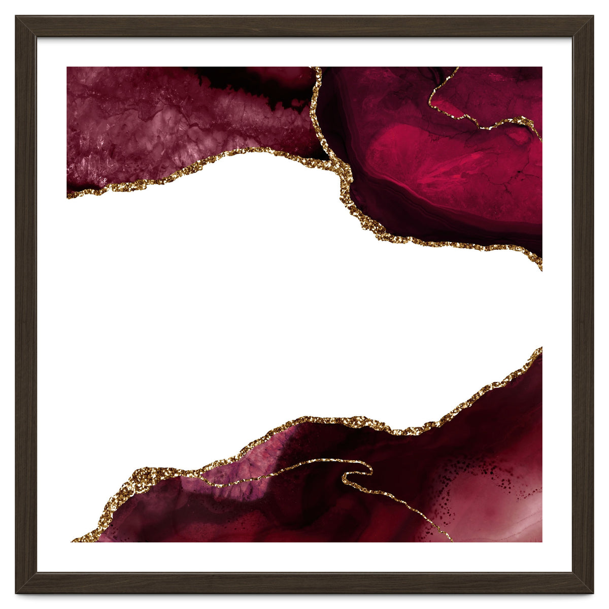 Burgundy & Gold Agate Texture 29