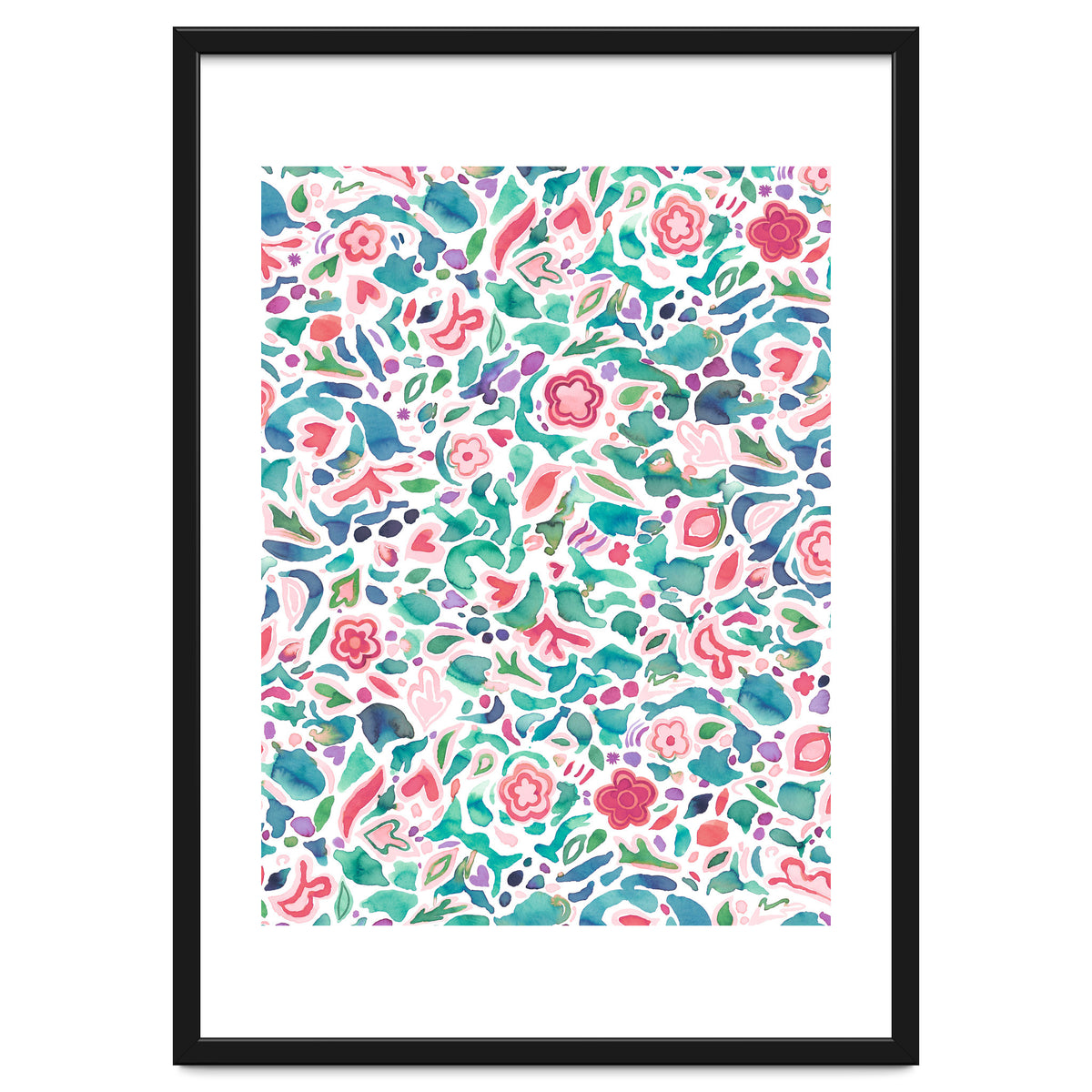 Primitive Flowers Green Coral