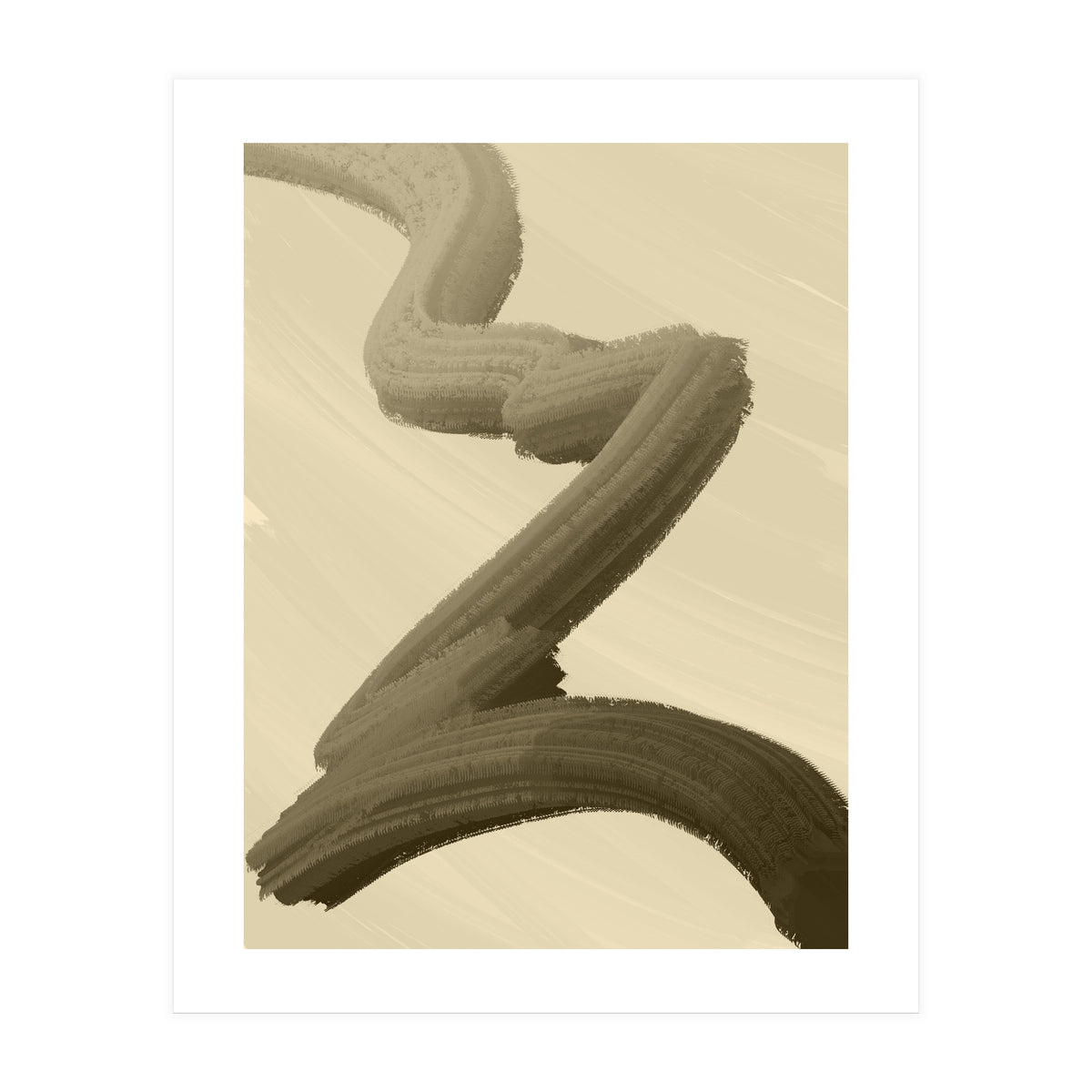 Brushstrokes in Sepia (Print Only)