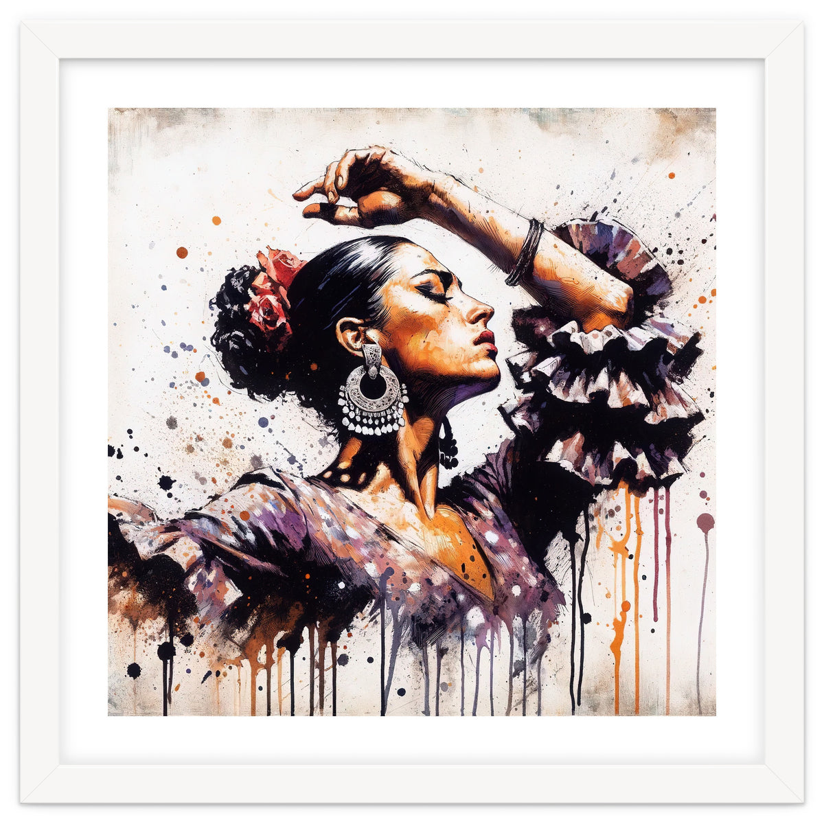 Watercolor Flamenco Dancer #1