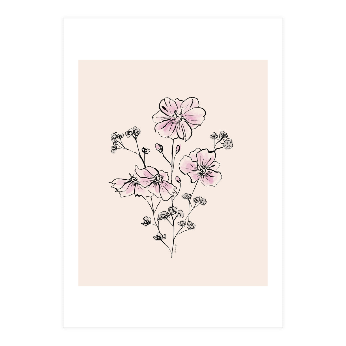 Wild Roses Bouquet (Print Only)