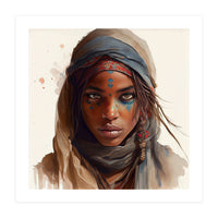 Watercolor Tuareg Woman #2 (Print Only)