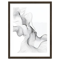 Abstract Black And White Flowing Lines
