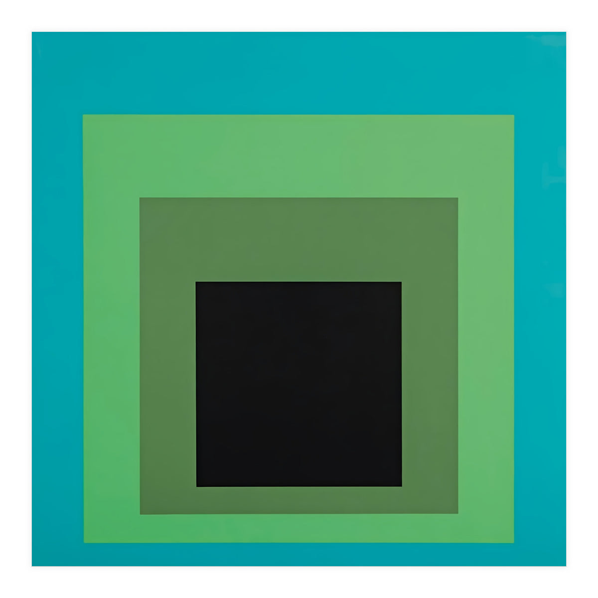 JOSEF ALBERS - HOMAGE TO THE SQUARE GREEN BLACK (Print Only)
