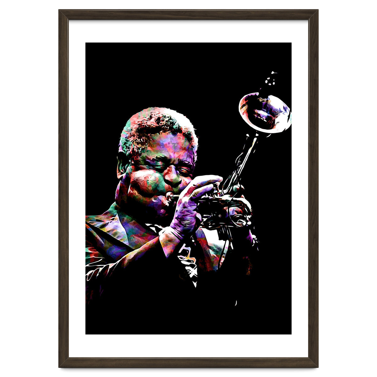 Dizzy Gillespie American Jazz Trumpeter Legend Colorful