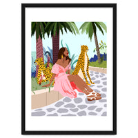 Spirit Animal, Cheetah, Leopard, Tiger Wildlife, Tropical Jungle Wild Cat Animals, Bohemian Woman Travel Garden Nature