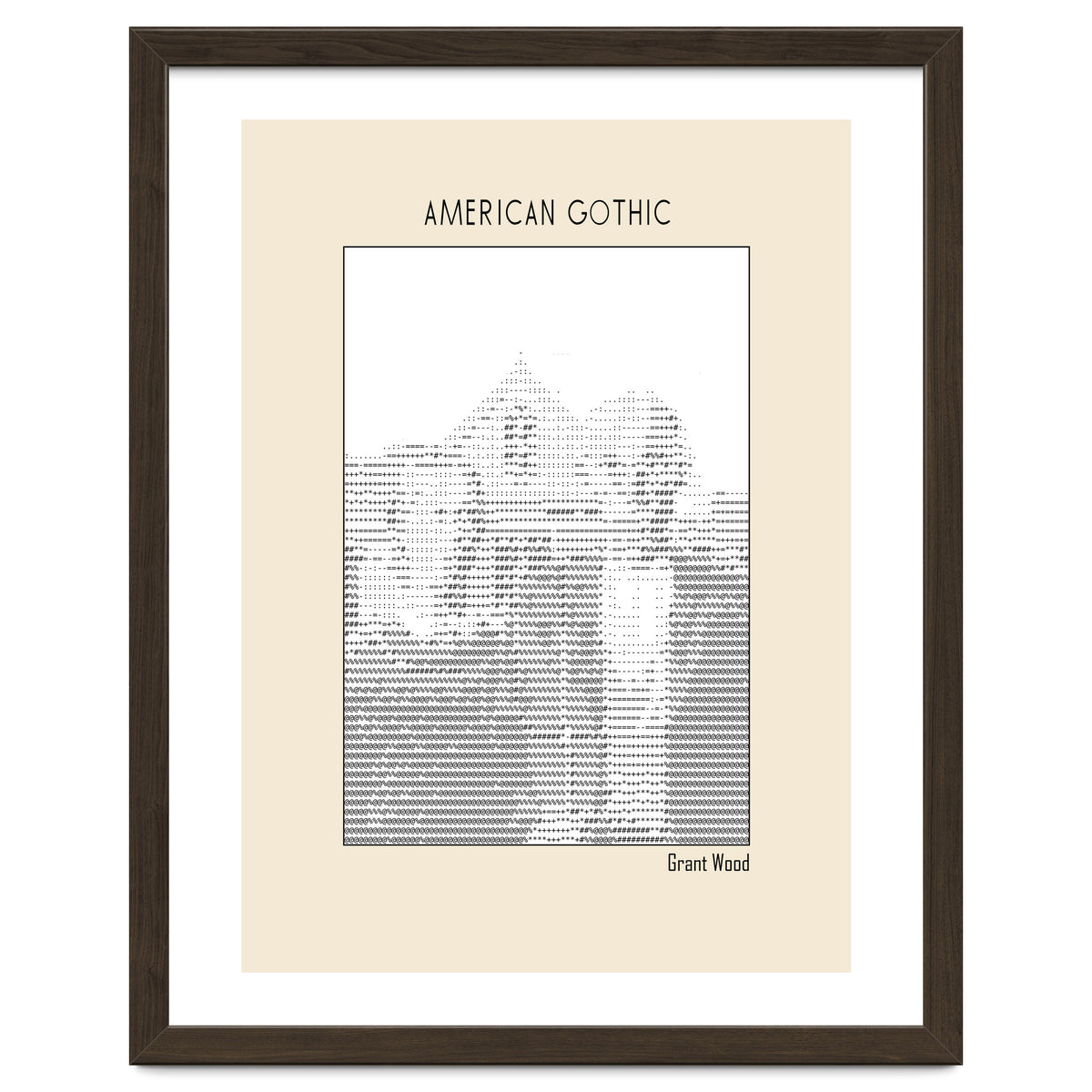 American Gothic – Grant Wood (ascii Art)