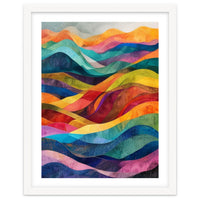 Vibrant Abstract Ribbon Landscape Art