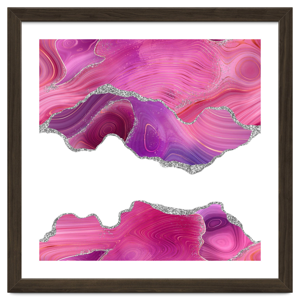 Magenta & Silver Agate Texture 07