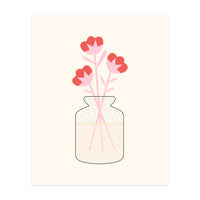 Flower Vases - Red Flowers (Print Only)