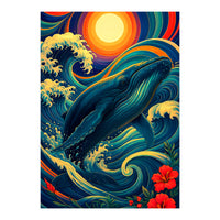 Whale Ocean Wave (Print Only)