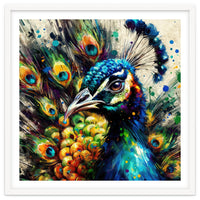 Vibrant Peacock Portrait