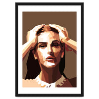 Monica Bellucci Actress Retro Art Illustration