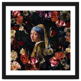 Girl With Pearl Earring And Flowers thumbnail