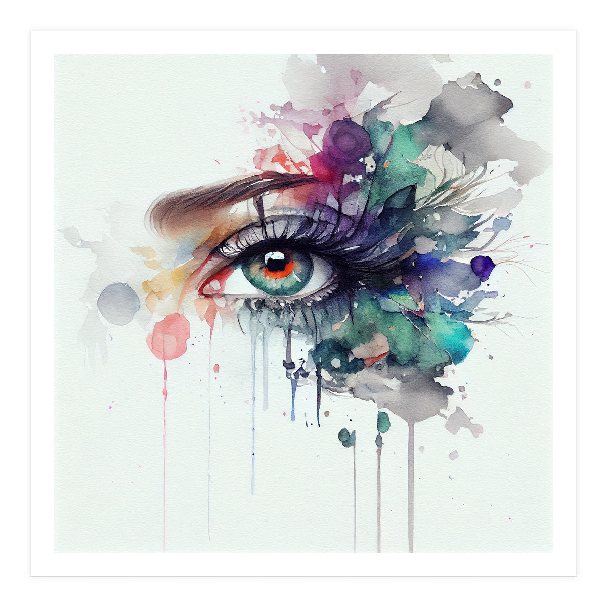 Watercolor Woman Eye #5 (Print Only)