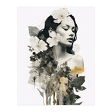 Collage Of A Woman And Flowers   (Print Only) thumbnail