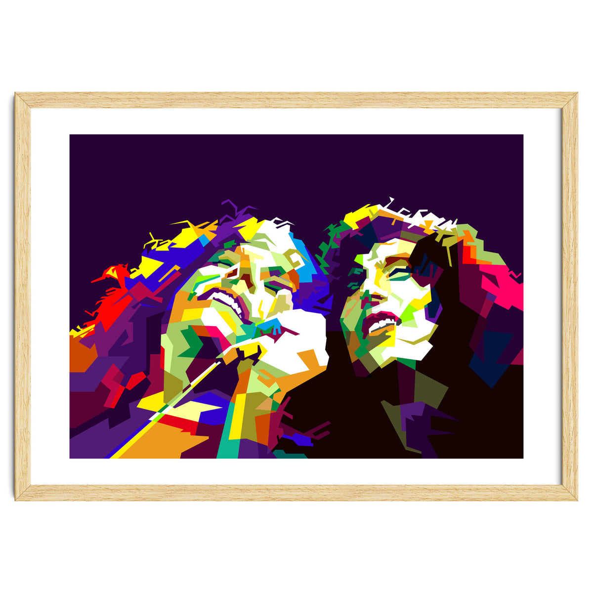 Robert Plant And Jimmy Page Pop Art WPAP