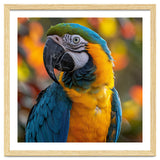 Blue And Gold Macaw Parrot Close Up Portrait thumbnail