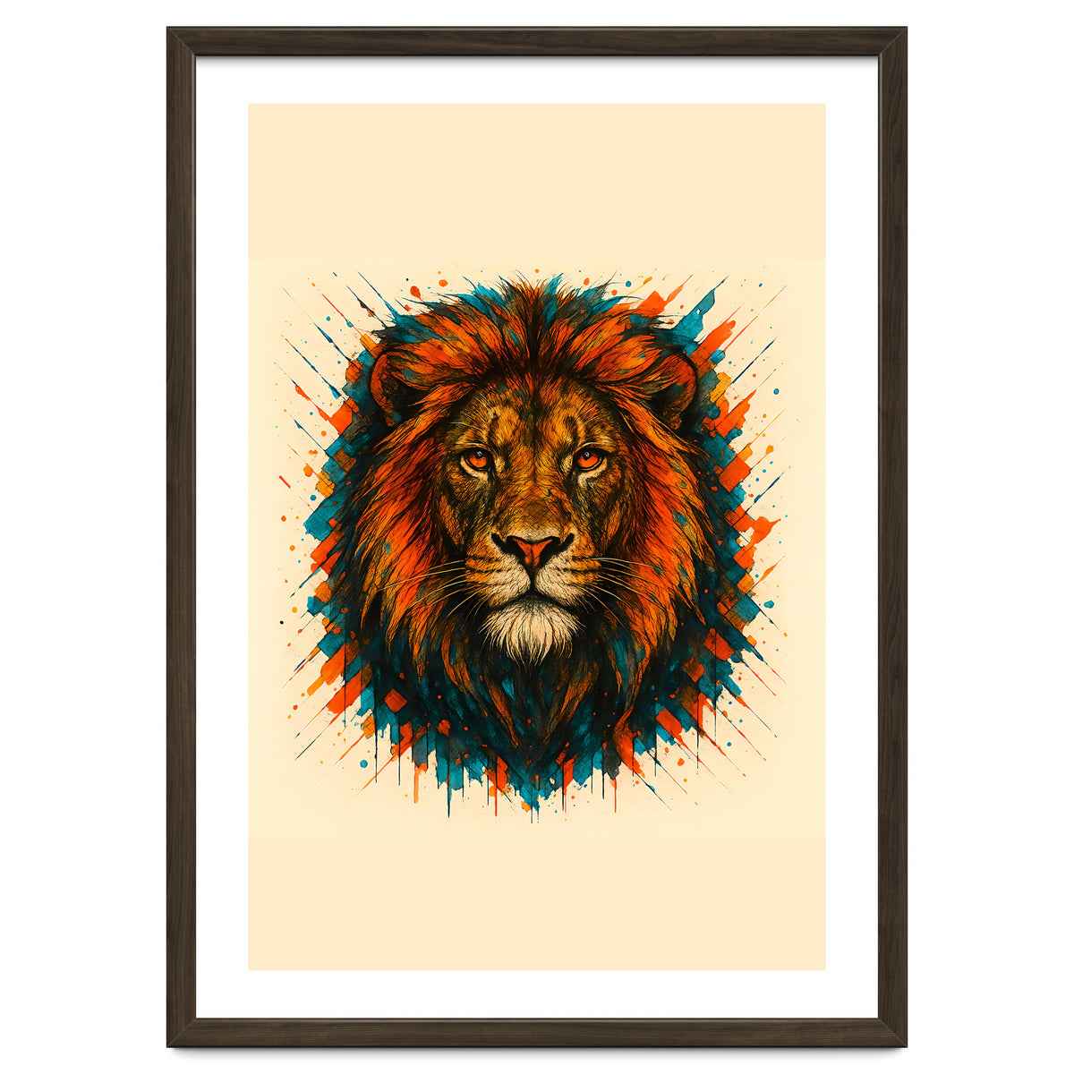 Lion Animal Watercolor