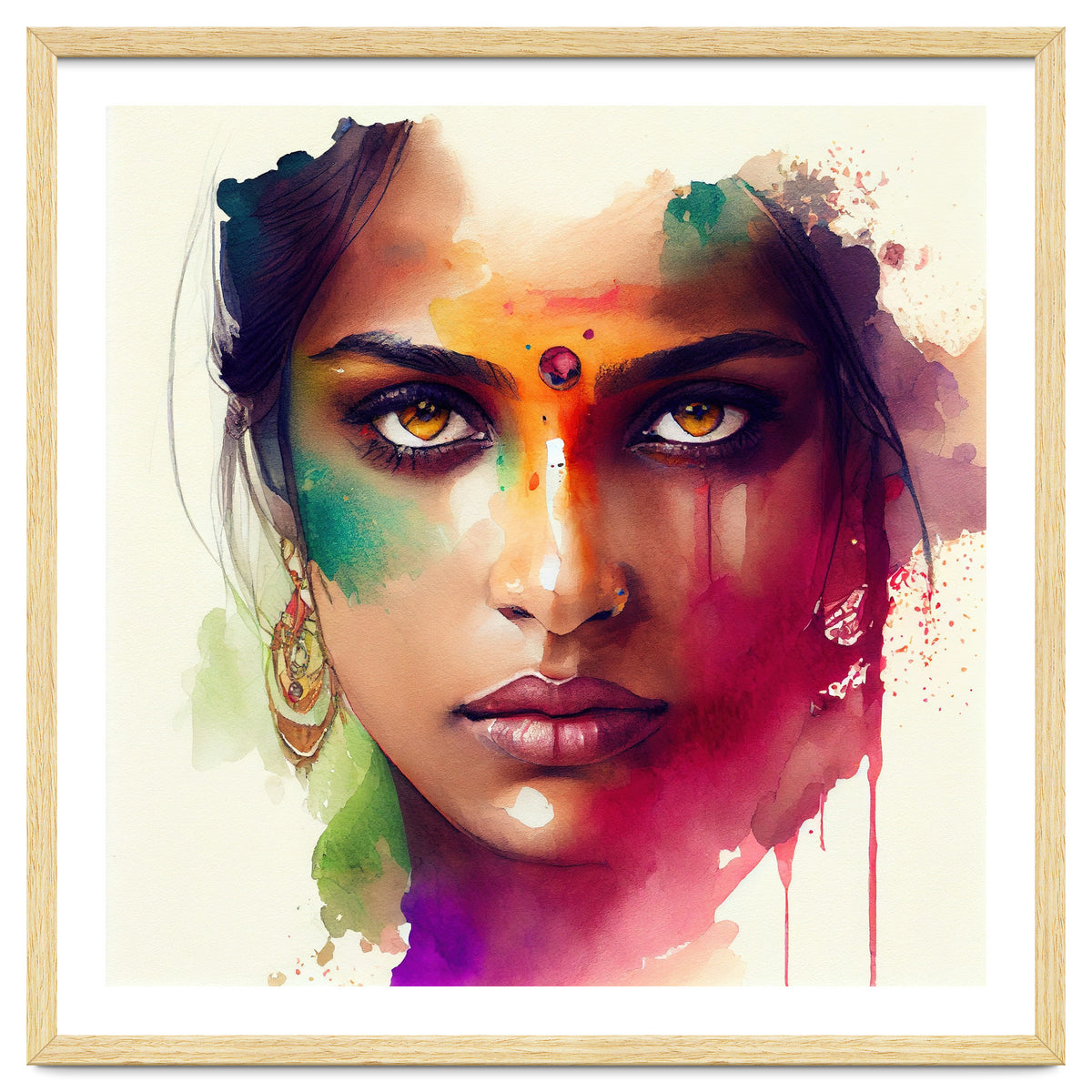 Watercolor Hindu Woman #2