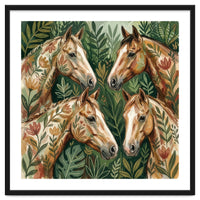 Majestic Floral Horses