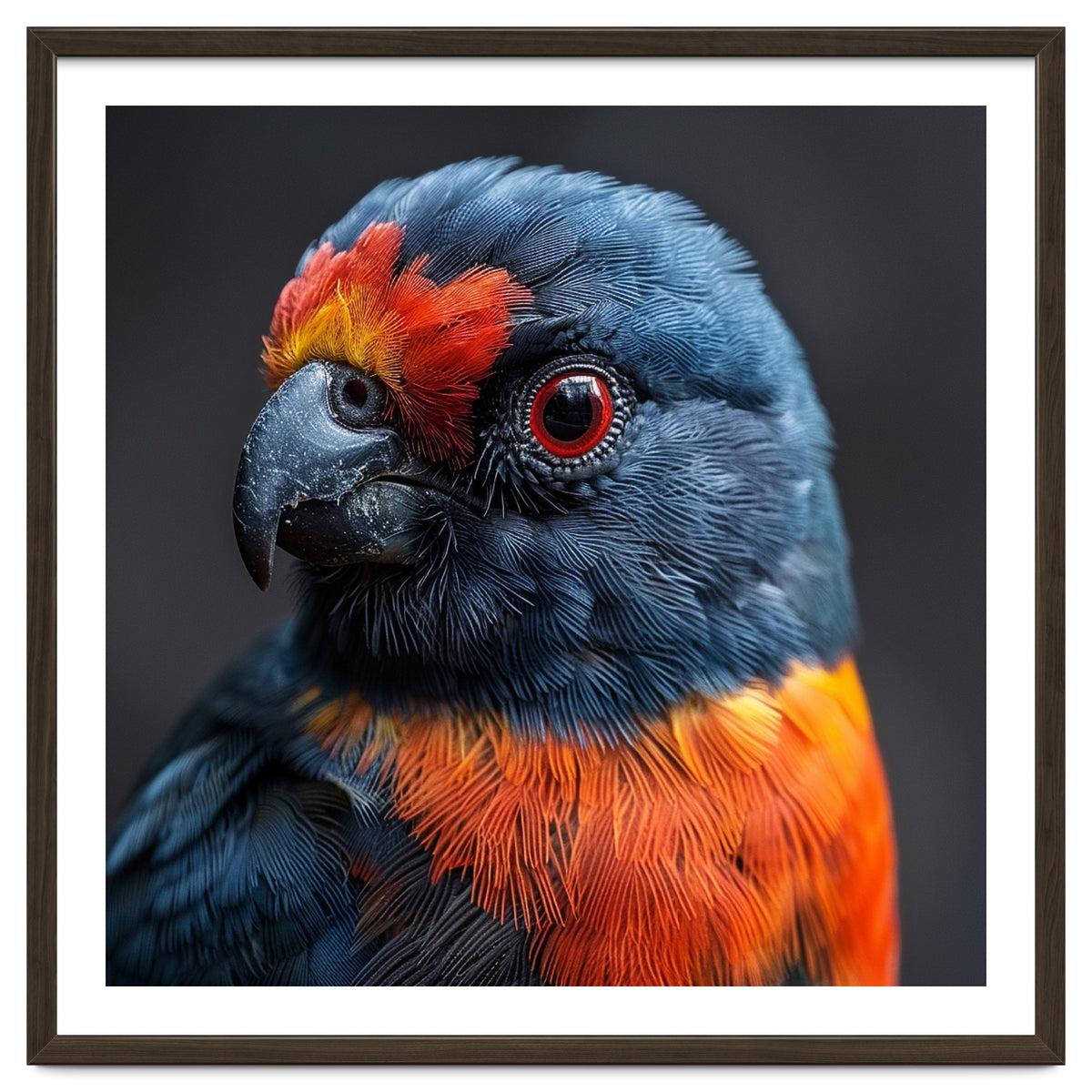 Close Up Portrait Of A Colorful Parrot