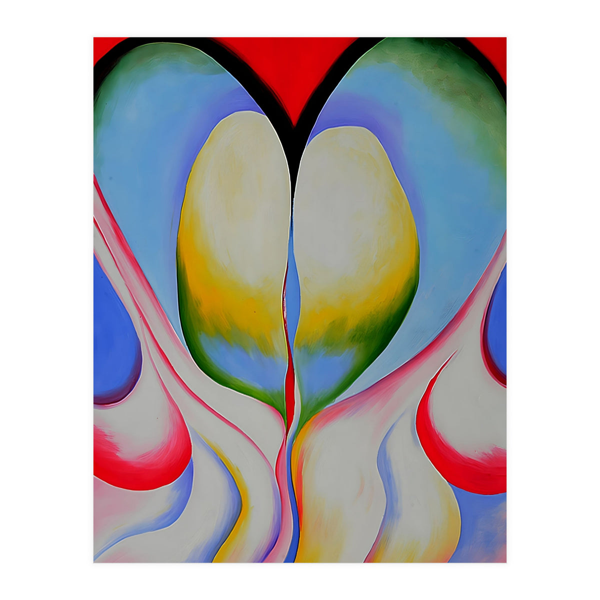 Georgia O’Keeffe – Series 1, No. 8 (1918) | Expressive Abstract Watercolor of Organic Rhythm and Modernist Form (Print Only)