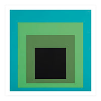 JOSEF ALBERS - HOMAGE TO THE SQUARE GREEN BLACK (Print Only)