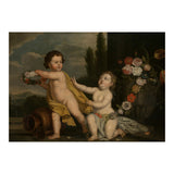 German Master (18th Century) – Two Putti with Garlands of Flowers (Print Only) thumbnail