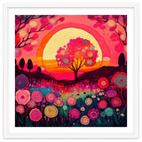 Folk Sunset Blossoming Tree thumbnail