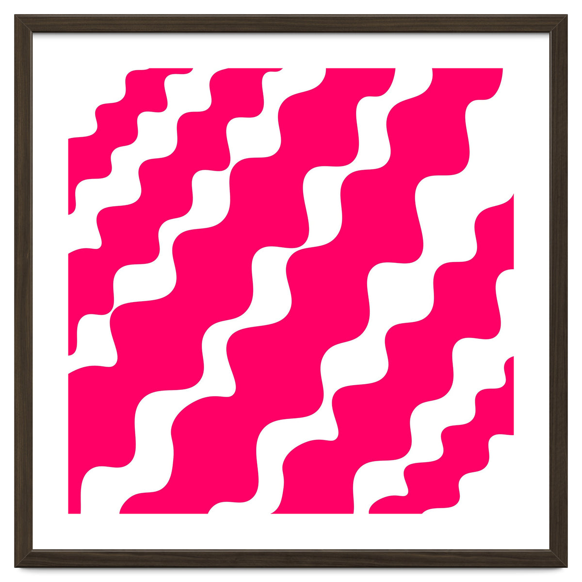 Slanting Pink Wavy Pattern