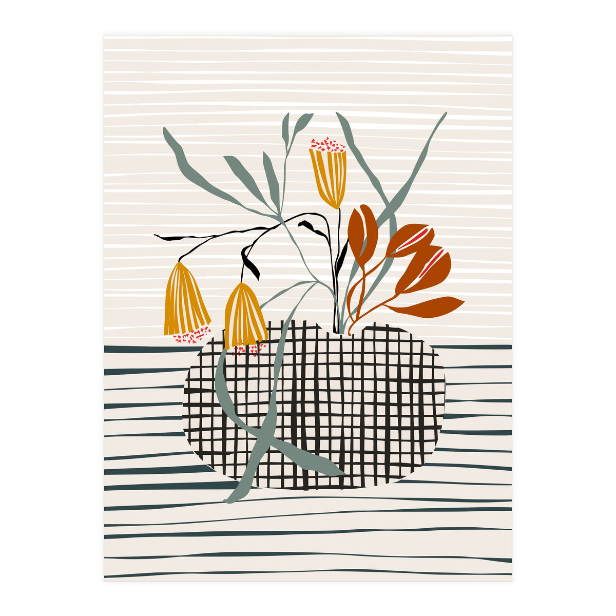 Midcentury vase light (Print Only)