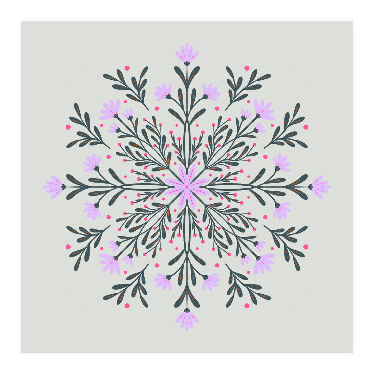 Spring Flowers Mandala (Print Only)
