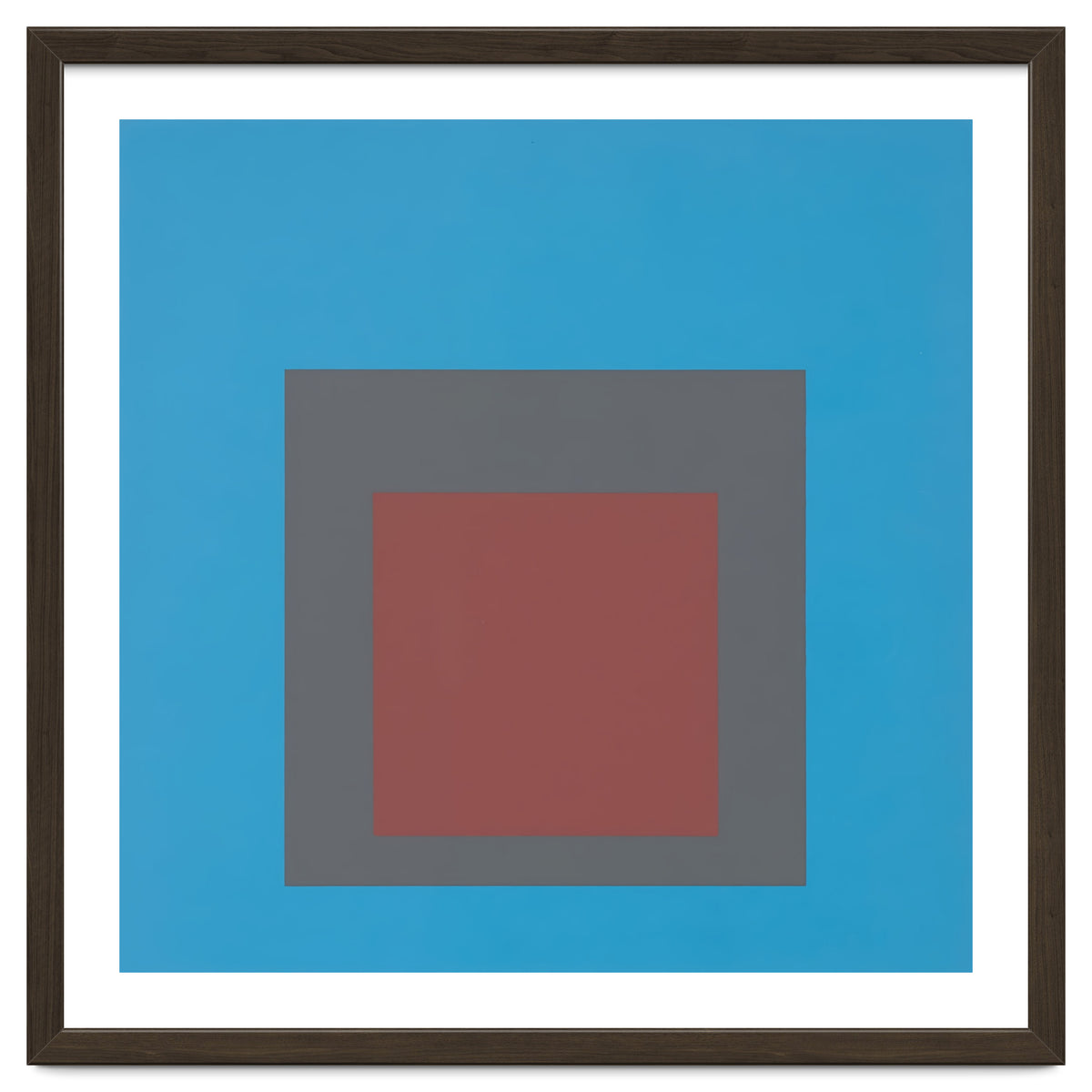 JOSEF ALBERS - HOMAGE TO THE SQUARE, BLUE, DARK RED