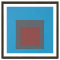 JOSEF ALBERS - HOMAGE TO THE SQUARE, BLUE, DARK RED