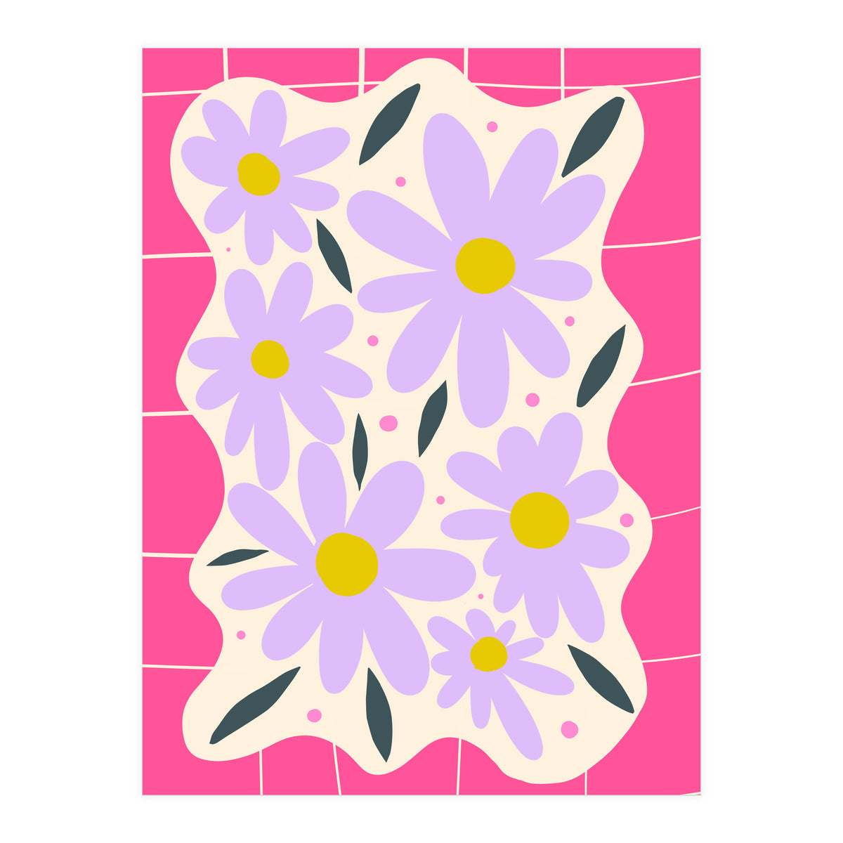 Modern Grid Floral (Print Only)